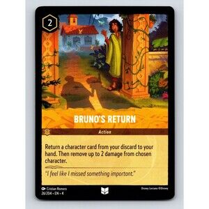 Brunos Return Action Card Rarity Yellow Disney Lorcana